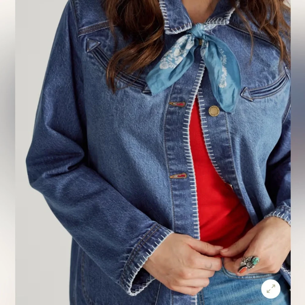 Tecovas • NWOT Women's Denim Chore Jacket • Size Small - Picture 5 of 15